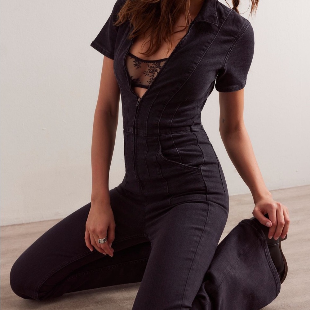 Free People Jayde Denim Jumpsuit